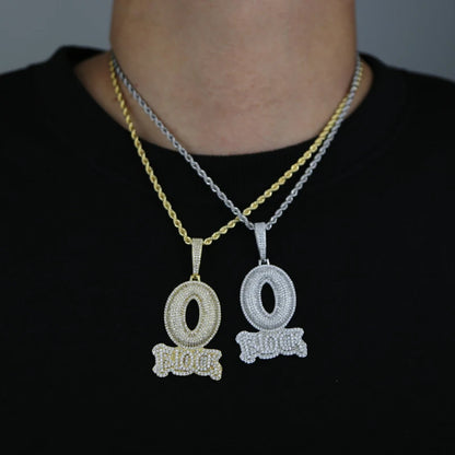 Chaîne/pendentif Lettre O Block HOMME