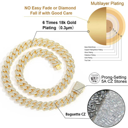 Chaîne et bracelet ornée de pierres en diamant Mixte