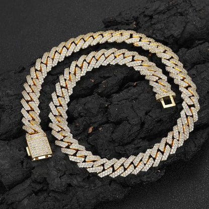 chaîne Miami en diamant épais pour hommes et femmes, ICE