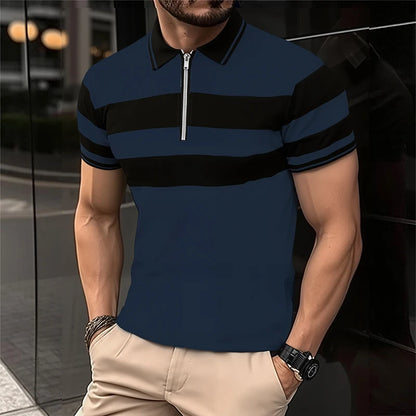 Polo décontracté à manches courtes pour homme
