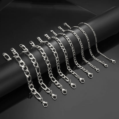 Bracelet en chaîne pour hommes en acier inoxydable