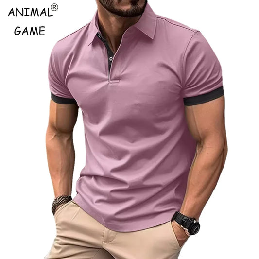T-shirts Polo pour hommes, streetwear, casual, tops à col à revers
