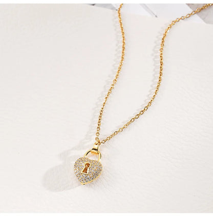 Collier pour filles avec pendentif en forme de cœur-pêche