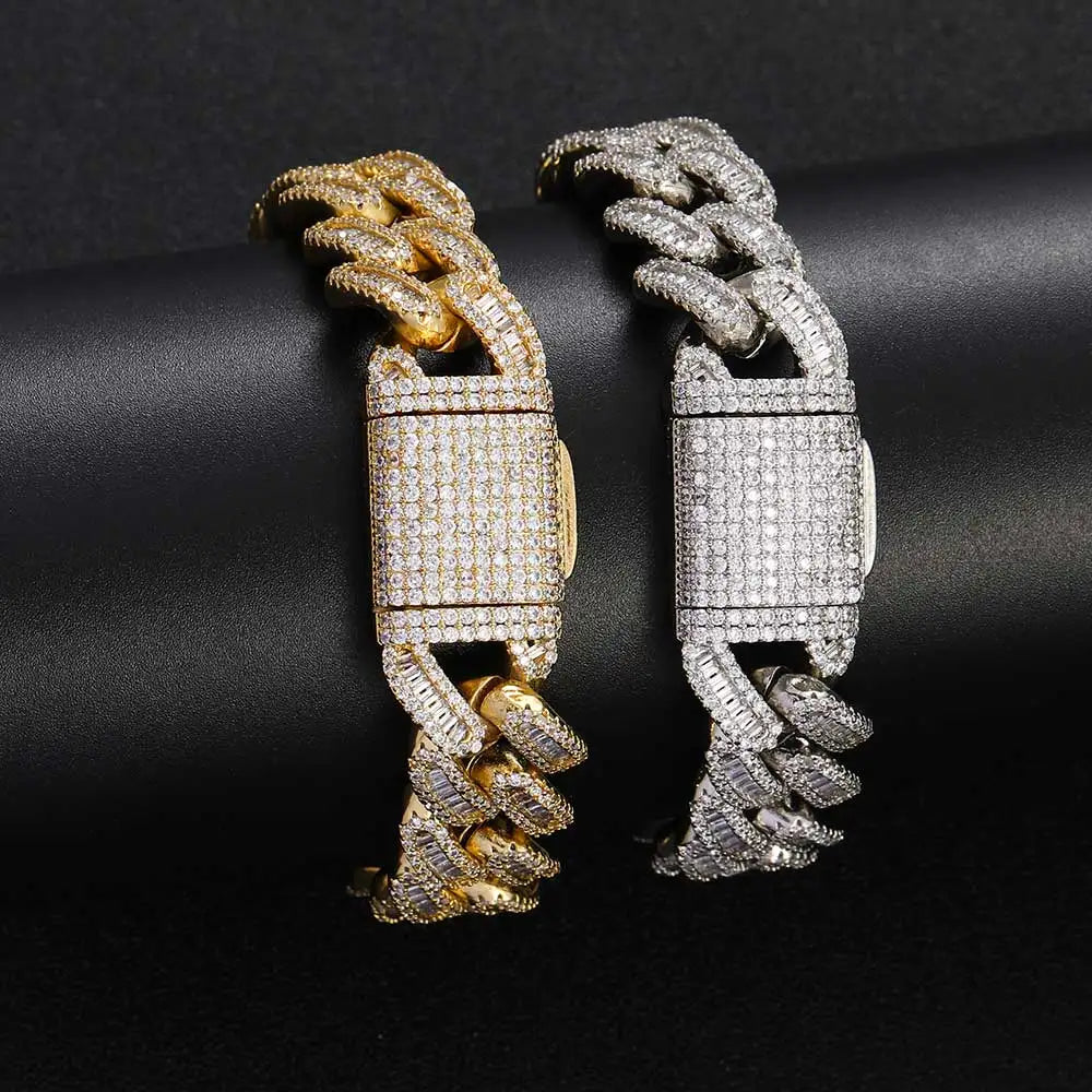 Chaîne et bracelet ornée de pierres en diamant Mixte