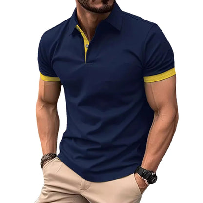 T-shirts Polo pour hommes, streetwear, casual, tops à col à revers