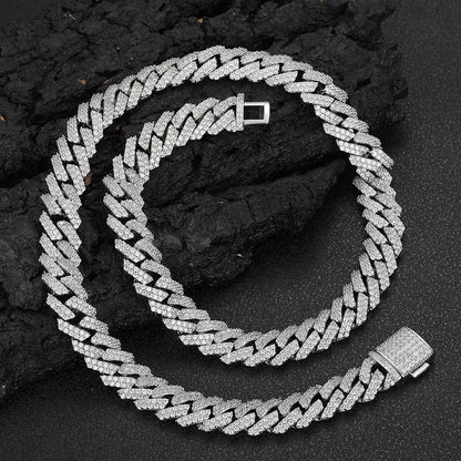 chaîne Miami en diamant épais pour hommes et femmes, ICE