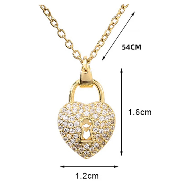 Collier pour filles avec pendentif en forme de cœur-pêche
