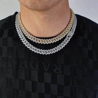 chaîne Miami en diamant épais pour hommes et femmes, ICE