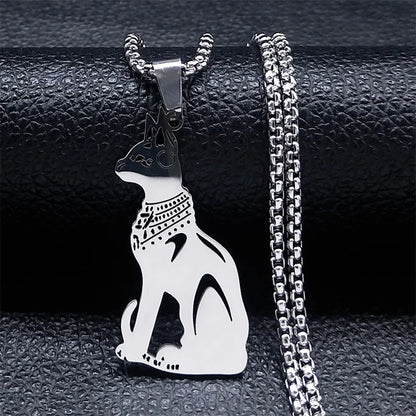 Colliers en acier inoxydable couleur or, symbole du scarabée égyptien œil de Ra Horus, collier clé de vie ankh,