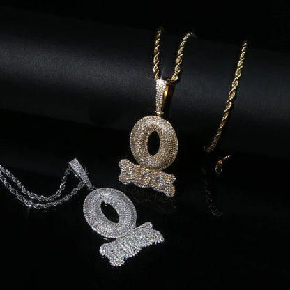 Chaîne/pendentif Lettre O Block HOMME