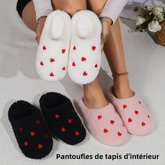 Chaussons pour femmes avec cœur