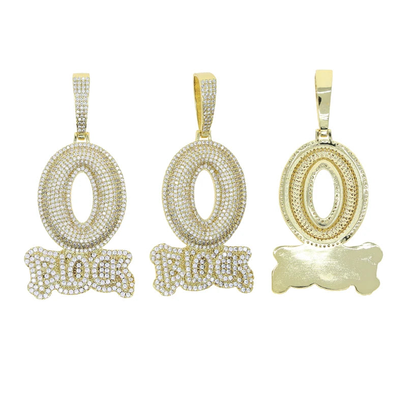 Chaîne/pendentif Lettre O Block HOMME