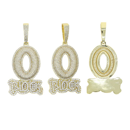 Chaîne/pendentif Lettre O Block HOMME