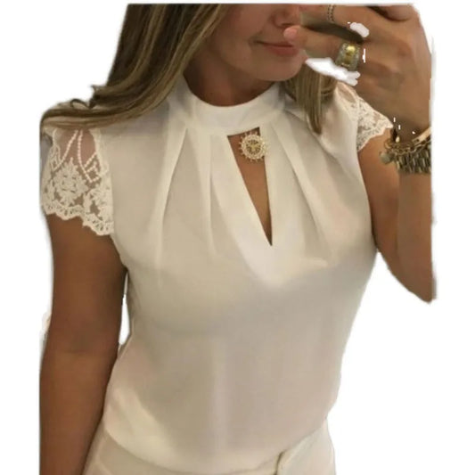 Chemises pour femmes col haut dos en V