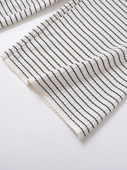 Vêtements pour femmes, nouvelle collection pantalon en tricot à rayures texturé