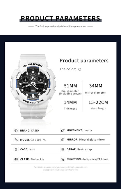 Montres Casio G-SHOCK GA-100B-7A multi-fonctionnelles