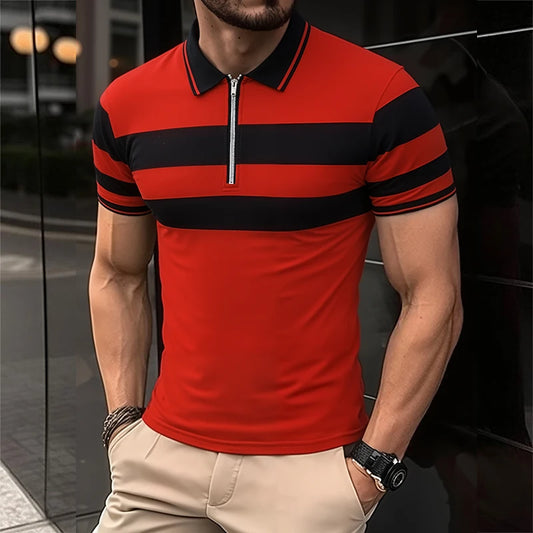 Polo décontracté à manches courtes pour homme