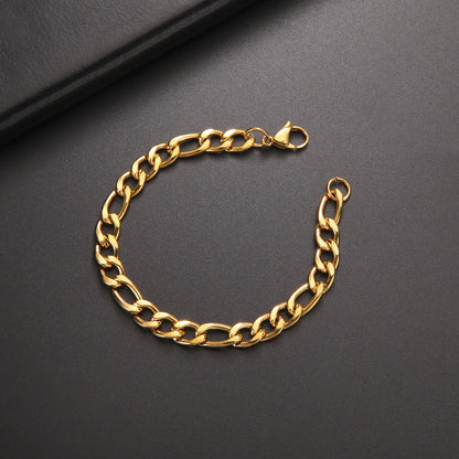 Bracelet en chaîne pour hommes en acier inoxydable