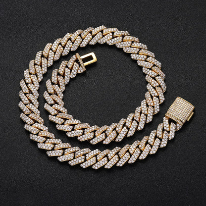 chaîne Miami en diamant épais pour hommes et femmes, ICE
