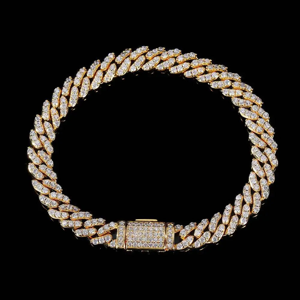 chaîne Miami en diamant épais pour hommes et femmes, ICE