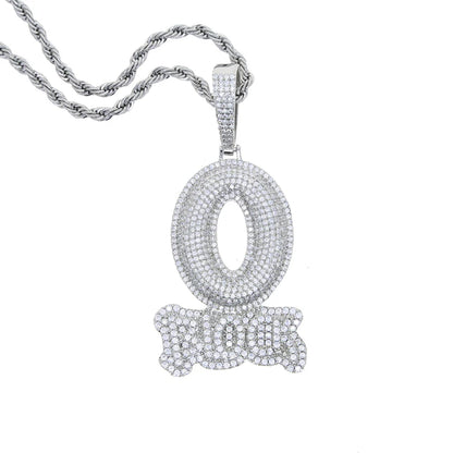 Chaîne/pendentif Lettre O Block HOMME