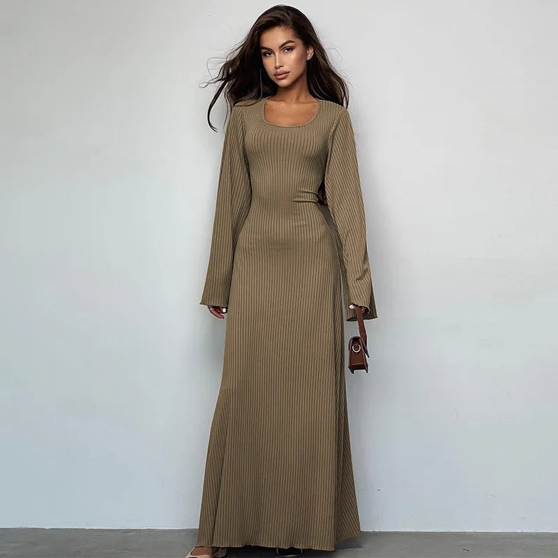 Robe longue à manches longues pour femmes