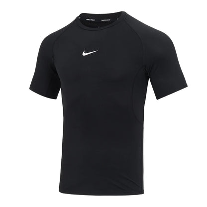 T-shirt NOIR de course et d'entraînement en polyester Nike Sportswear