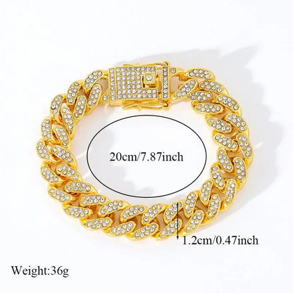 Chaîne en métal de luxe pour hommes, plaqué or 18K
