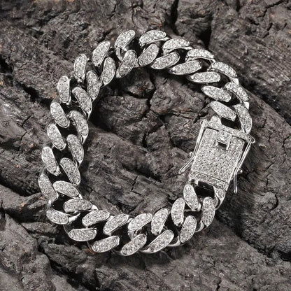 Chaîne en métal de luxe pour hommes, plaqué or 18K