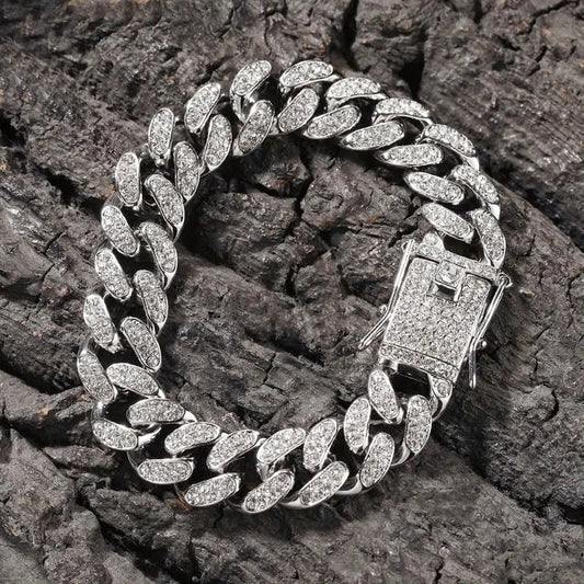 Chaîne en métal de luxe pour hommes, plaqué or 18K