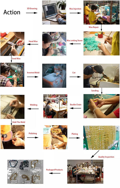 Chaîne et bracelet ornée de pierres en diamant Mixte